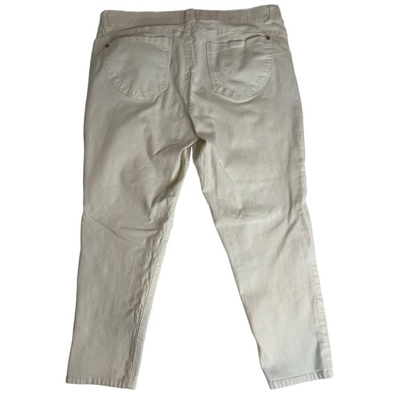 Democracy Women's Capris Pants "Ab Technology" 16 White Cotton - Picture 2 of 6